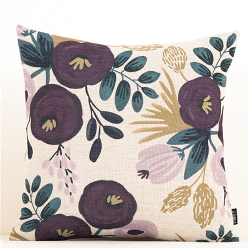 Throw pillow cushion cover flower