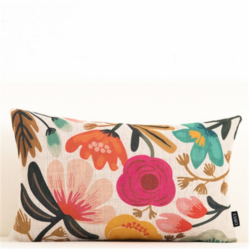 Throw pillow cushion cover flower