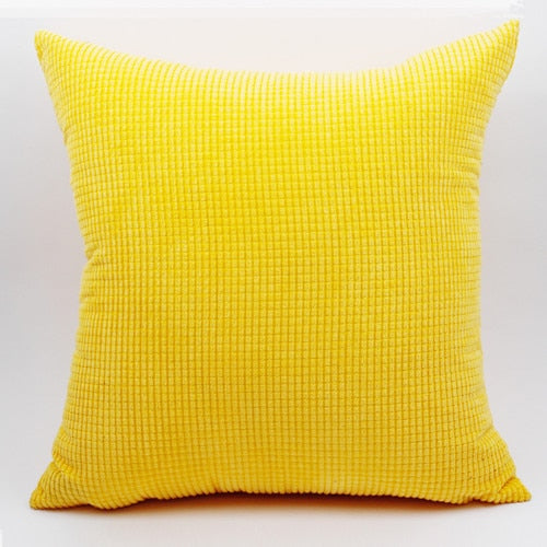 Corduroy fabric cushion cover