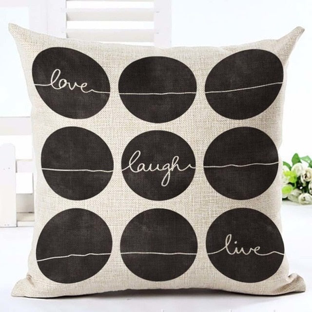 Letter Love Cushion Covers Cotton linen