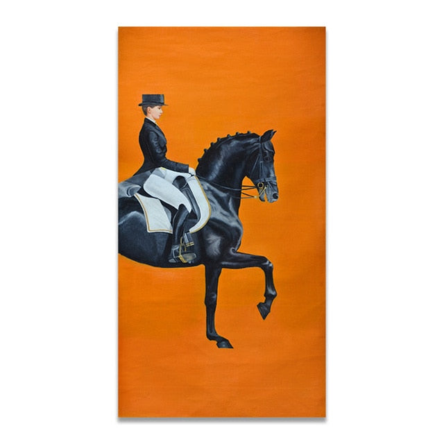 Horse Racing Canvas Print Painting Poster