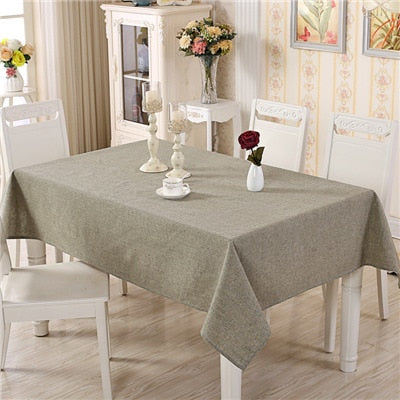 Cotton Modern Table Cover Simple Plain