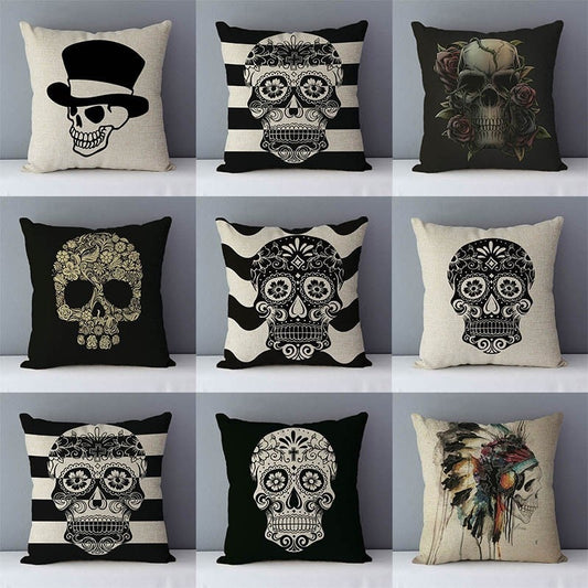 Post-modern Skull printed Pillows Cotton