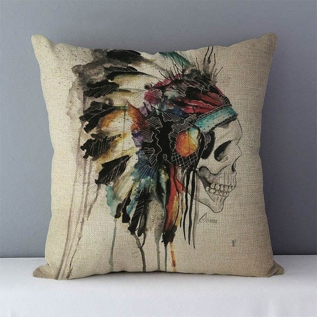 Post-modern Skull printed Pillows Cotton