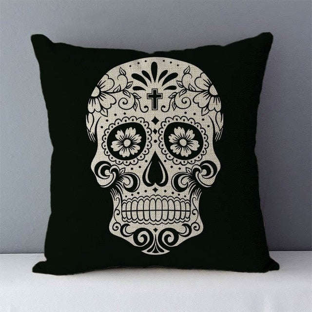 Post-modern Skull printed Pillows Cotton