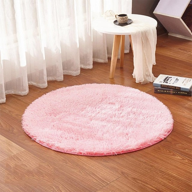 Fluffy Round Alfombra Carpet