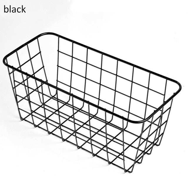 Nordic Style Iron Storage Basket Container