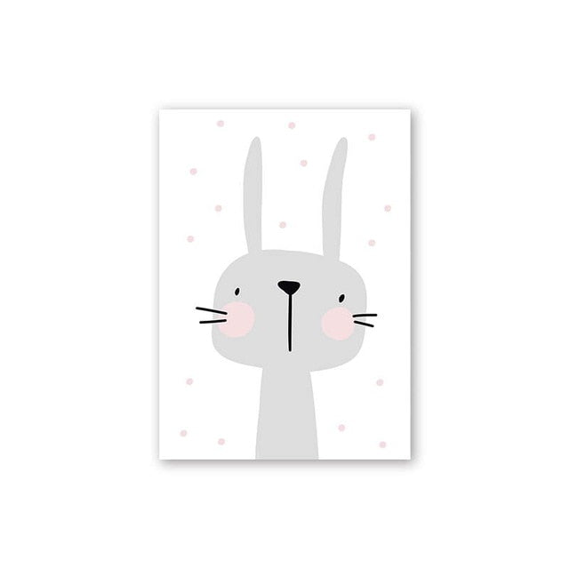 Lovely Nordic Love Crown Rabbit Poster