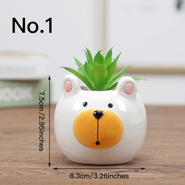 Cute Flower Pot Ceramic Vase Planter