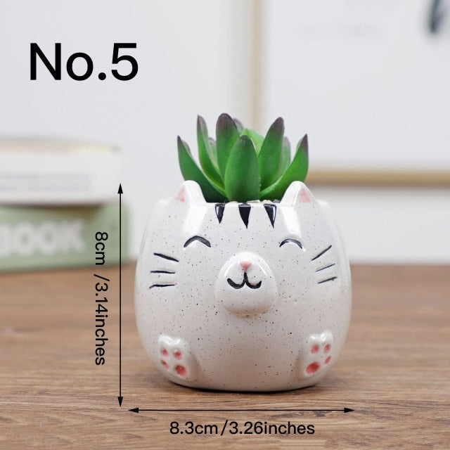 Cute Flower Pot Ceramic Vase Planter