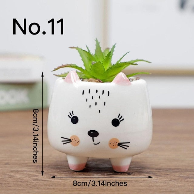 Cute Flower Pot Ceramic Vase Planter