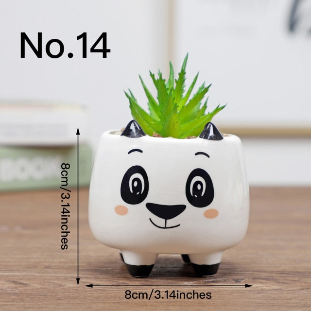 Cute Flower Pot Ceramic Vase Planter