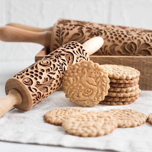 New Leaf Deer Wooden Rolling Pin