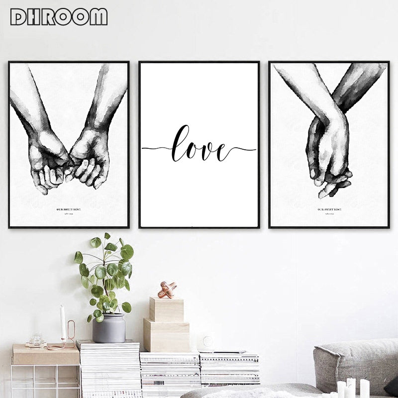 Sweet Love Wall Art Canvas Poster Painting
