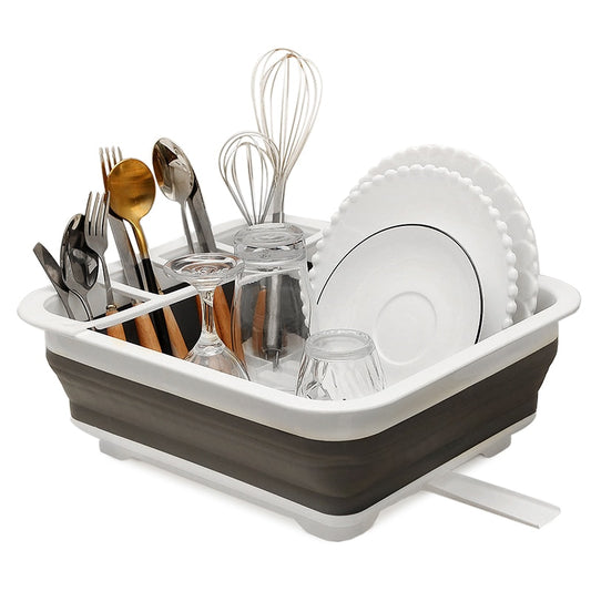 Foldable Dish Rack Kitchen Storage Holder Drainer