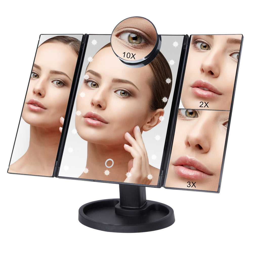 Touch screen makeup mirror