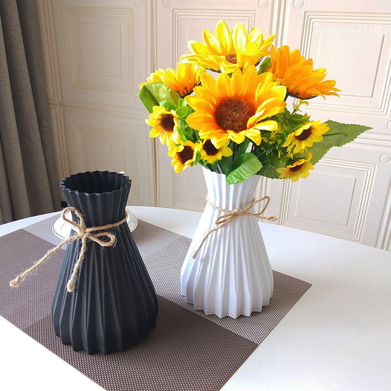 Plastic vases anti-ceramic rattan simplicity