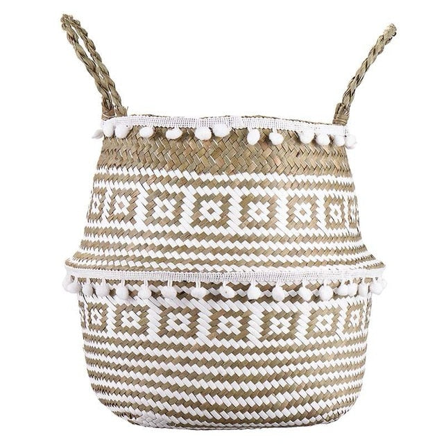 Seagrass Woven Storage Plant Hanging Baskets