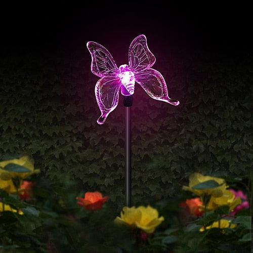 Multicolor led Solar Stake Lights Outdoor Lawn Lamps