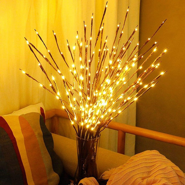 LED Willow Branch Lamp Rose