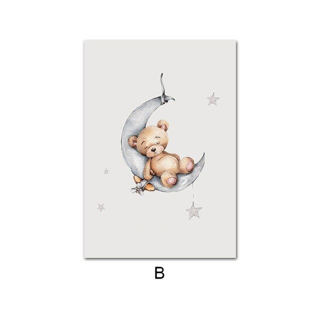 Child Poster Baby Nursery Wall Art Print Bear