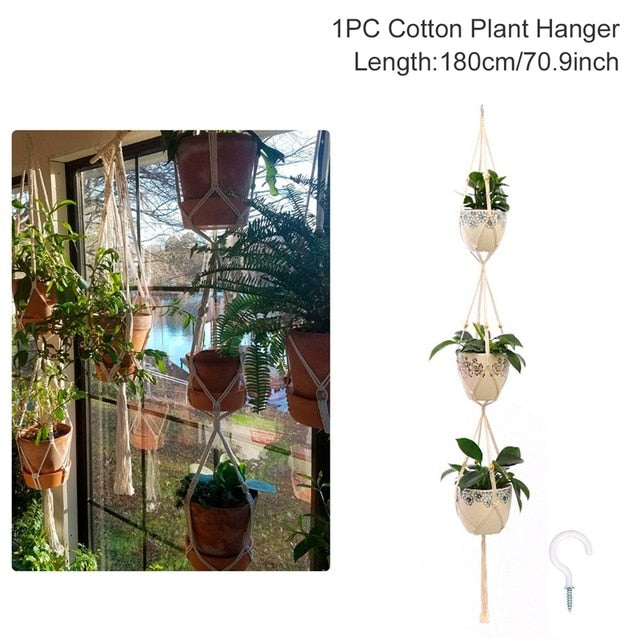 Macrame Plant Hanger Flower Pot