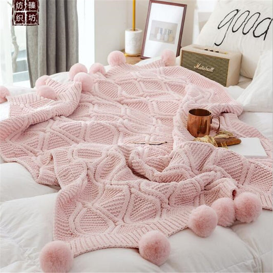 Knitted Blanket Sofa Throw Blankets