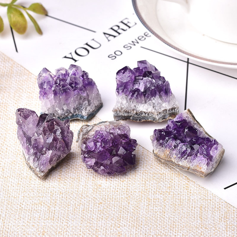 1 pieces Natural Amethyst Crystal Cluster Quartz Raw