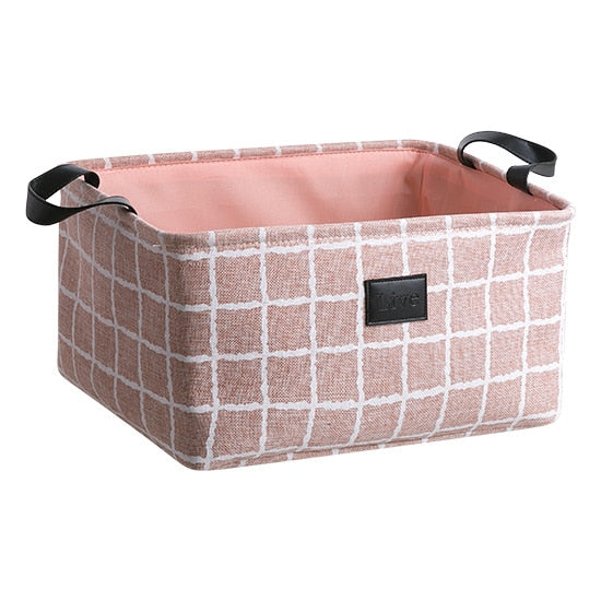 Cube Canvas Fabric Storage Basket