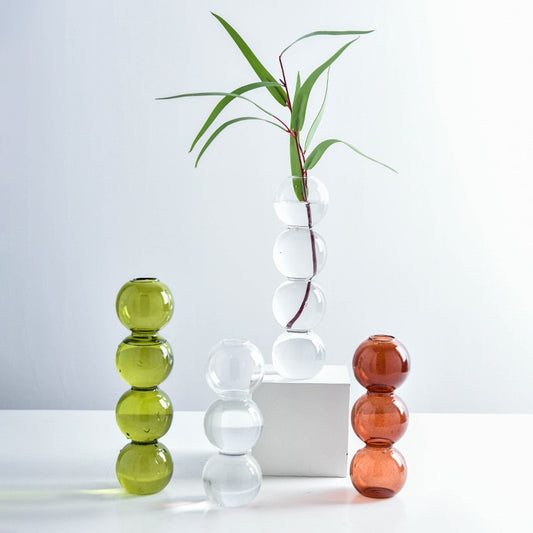 Creative Glass Bubble Vase Flower Art