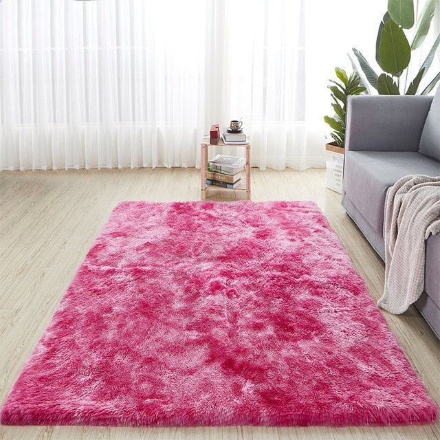 Fashion Fluffy Non-slip Mixed Dyed Carpet