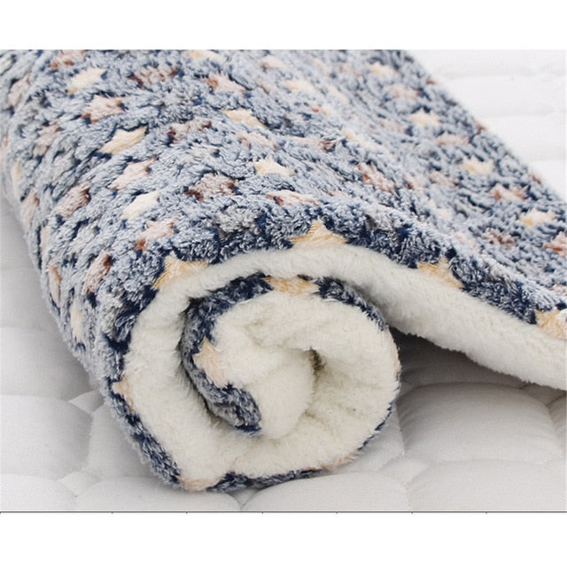 Dogs Cats Blanket Bed Mat Fleece Winter