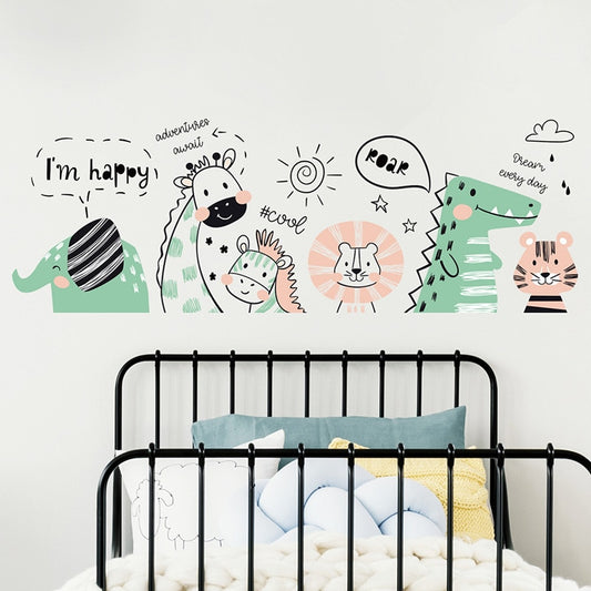 Cartoon Buddy Wall Sticker Decoration