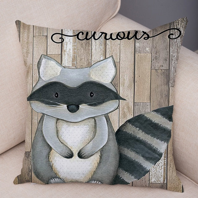 Cute Cartoon Animal Cushion Cover