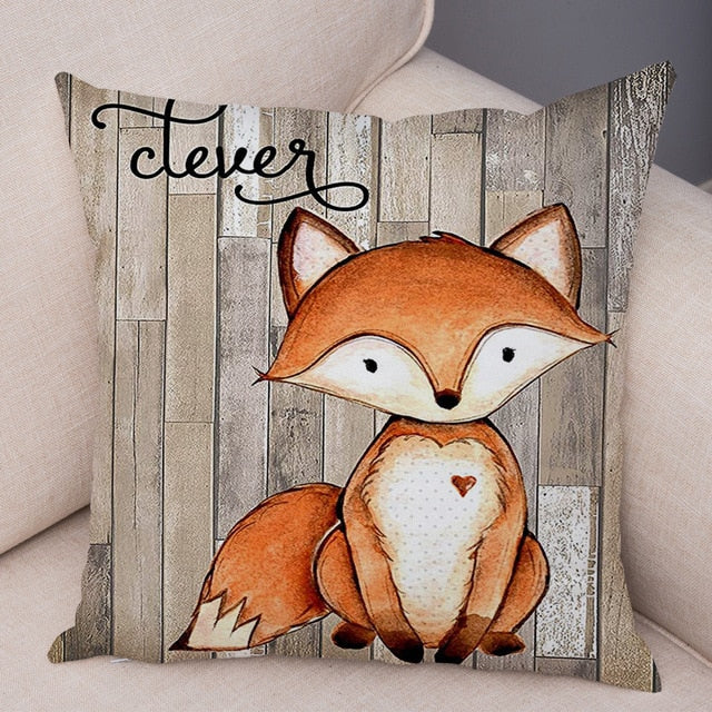 Cute Cartoon Animal Cushion Cover