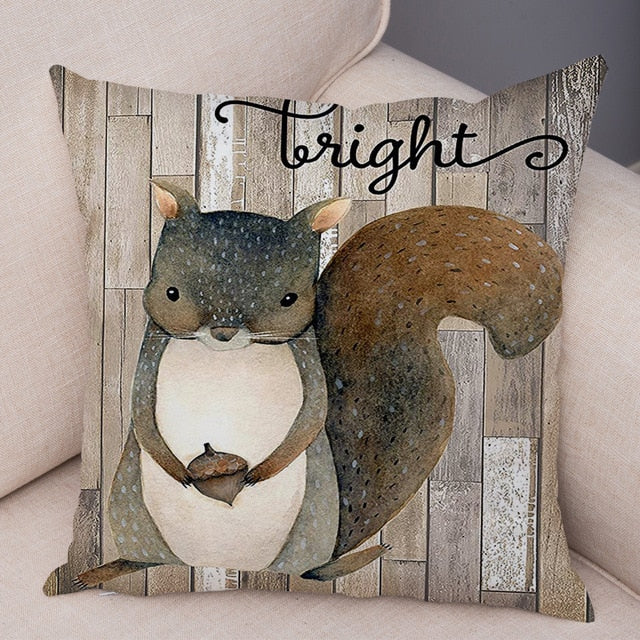 Cute Cartoon Animal Cushion Cover