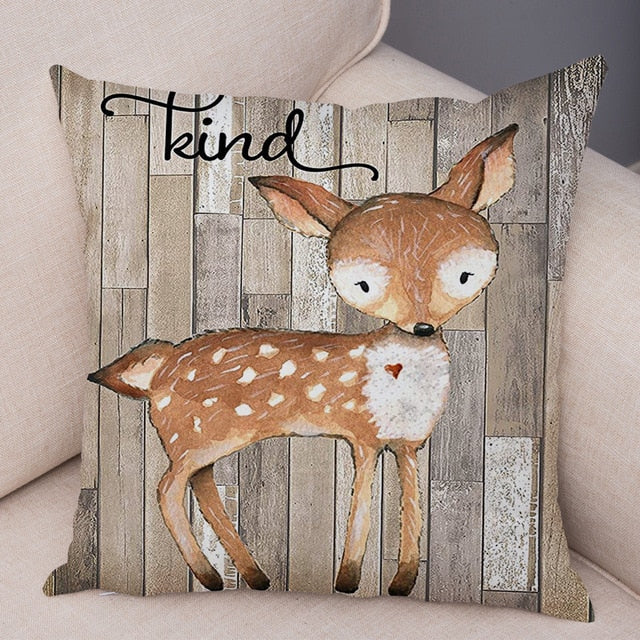 Cute Cartoon Animal Cushion Cover