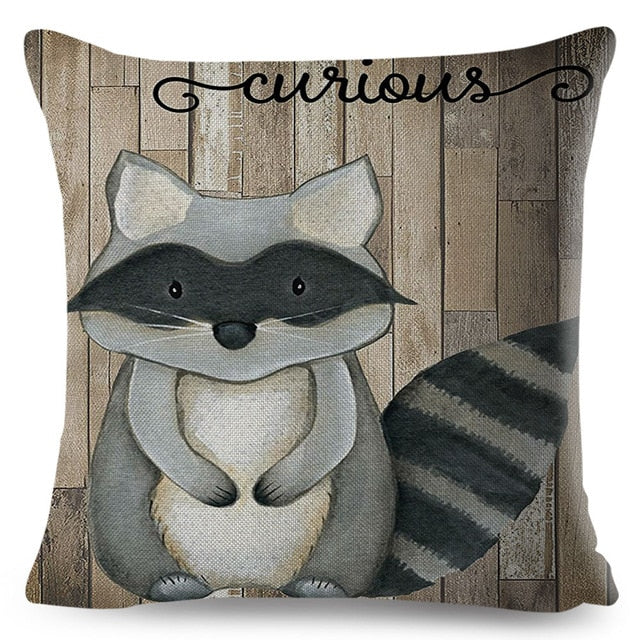 Cute Cartoon Animal Cushion Cover