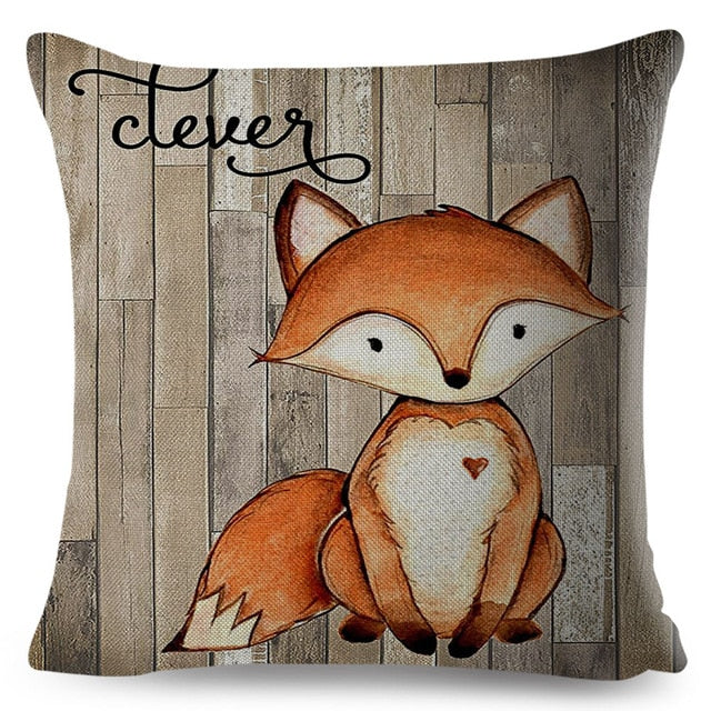 Cute Cartoon Animal Cushion Cover