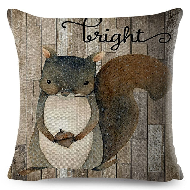 Cute Cartoon Animal Cushion Cover