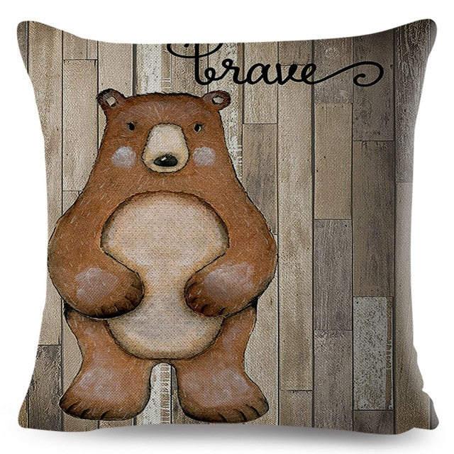 Cute Cartoon Animal Cushion Cover