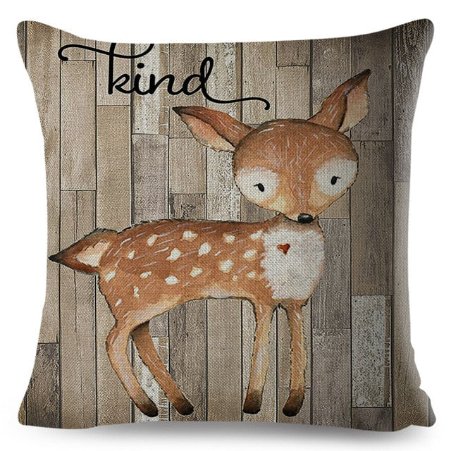 Cute Cartoon Animal Cushion Cover