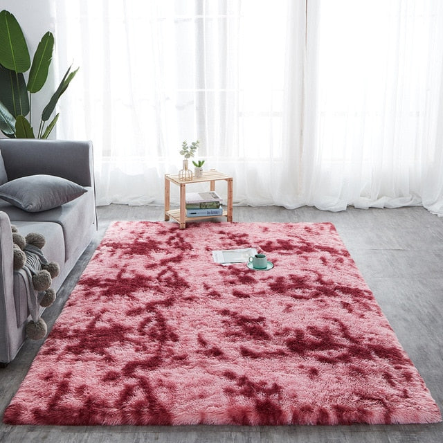 Beautiful Shaggy Alfombra Tie-dye Carpet