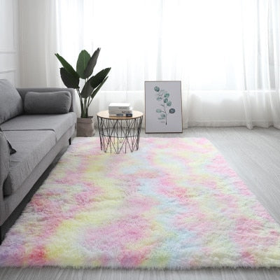 Beautiful Shaggy Alfombra Tie-dye Carpet