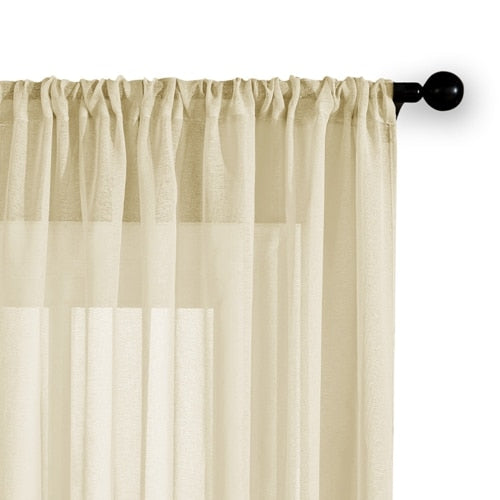 Solid Color Cheap Sheer Curtains
