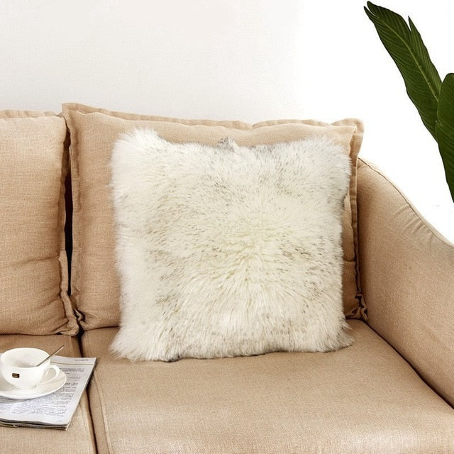 Soft Luxury Faux Fur Throw Pillowcase