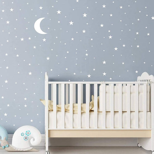 Star moon combination wall sticker