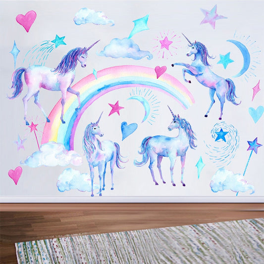 Unicorn wall stickers for kids rooms