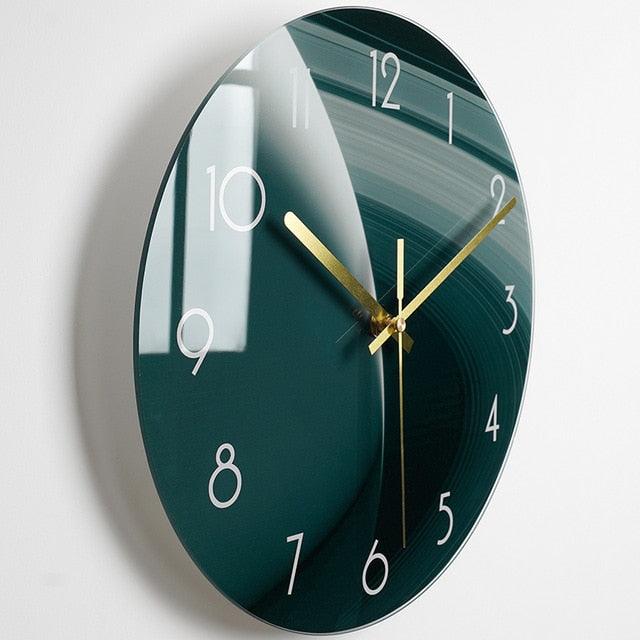 Luxury Silent Wall Glass Clocks Decor
