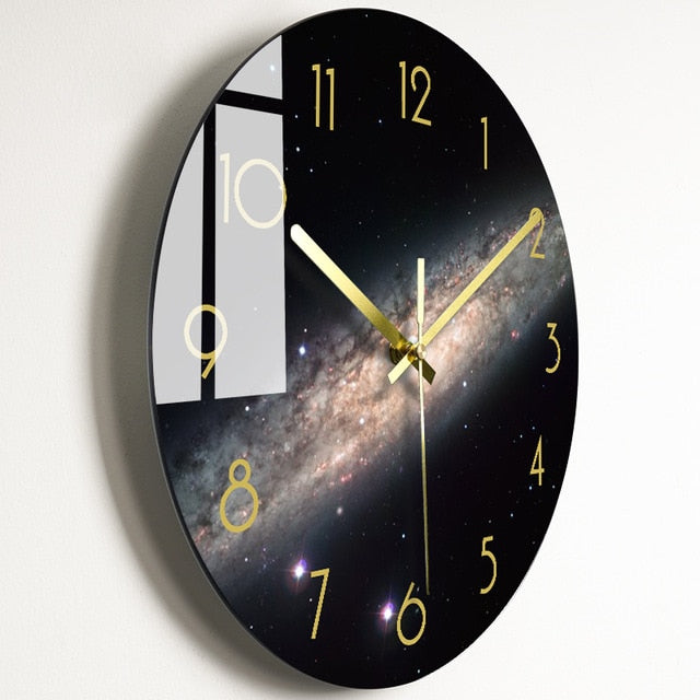 Luxury Silent Wall Glass Clocks Decor